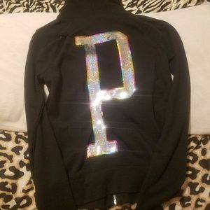 VS Pink Rainbow Sequin Hoodie